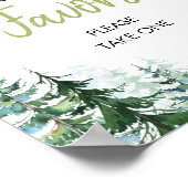 Woodland Forest Oh Boy Baby shower Favors Sign Poster (Hoek)