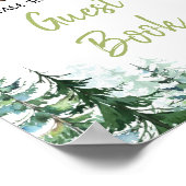 Woodland Forest Oh Boy Baby shower Gastboek Poster (Hoek)