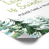 Woodland Forest Oh Boy Baby shower Liefde is Zoet Poster (Hoek)