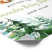 Woodland Forest Oh Boy Baby shower Welkom Poster (Hoek)