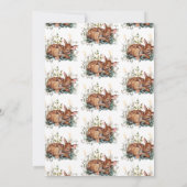 Woodland Forest Oh Deer Baby shower Kaart (Achterkant)