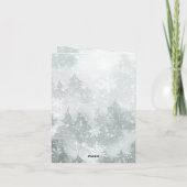 Woodland Forest Owl Happy Holiday Kaart (Achterkant)