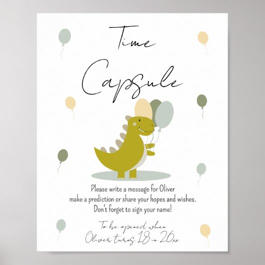 Woodland Forest Paddestoel Verjaardag Tijd Capsule Poster (Voorkant)