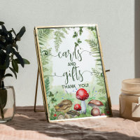 Woodland Forest Paddestoelen Varens Script Kaarten