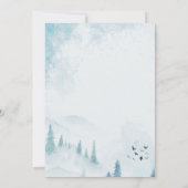 Woodland, Forest, Pine Trees lichten de datum op Save The Date (Achterkant)