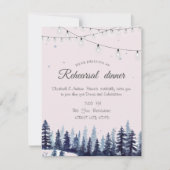 Woodland, Forest, Pine Trees Rehearsal Dinner Kaart (Voorkant)