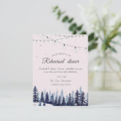 Woodland, Forest, Pine Trees Rehearsal Dinner Kaart (Staand voorkant)