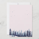 Woodland, Forest, Pine Trees RSVP Kaart (Achterkant)