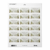Woodland, Forest, Pine Trees, String Lights Weddin Etiket (Full Sheet)