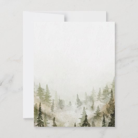 Woodland, Forest, Pine Trees, String Rehearsal Din Kaart (Achterkant)