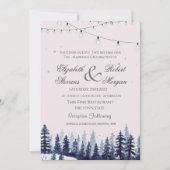 Woodland, Forest, Pine Trees Wedding Kaart (Voorkant)