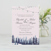 Woodland, Forest, Pine Trees Wedding Kaart (Staand voorkant)