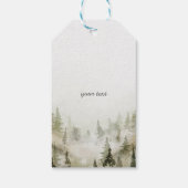 Woodland, Forest, PineTrees, String Lights Dank u Cadeaulabel (Achterkant)