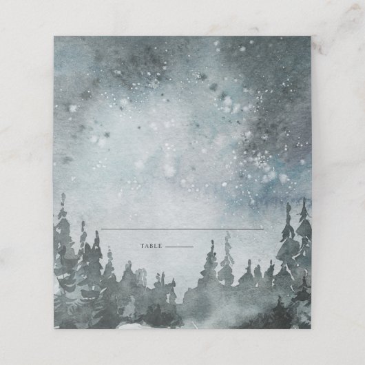 Woodland Forest Place Card Plaatskaartje (Buitenkant ongevouwen)