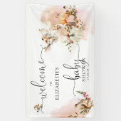 Woodland Forest Pompoen Herfst Baby shower Welkom Spandoek (Verticaal)