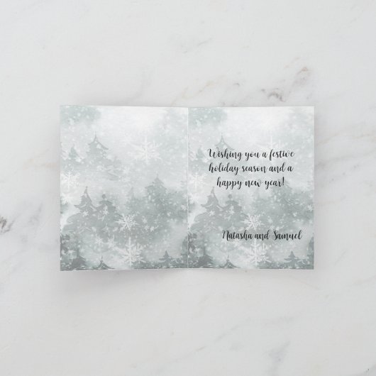 Woodland Forest Reindeer Doe Happy Feestdagen Kaart (Binnen)