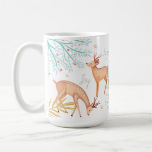 Woodland Forest rendier en kerstboom scene Koffiemok