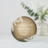 Woodland Forest rustieke hout boom stam bruiloft Kaart (Staand voorkant)