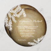 Woodland Forest rustieke hout boom stam bruiloft Kaart (Voorkant / Achterkant)