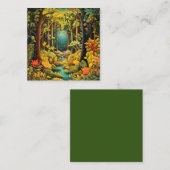 Woodland Forest Scene Paper Cut Diorama Informatiekaartje (Voorkant / Achterkant)