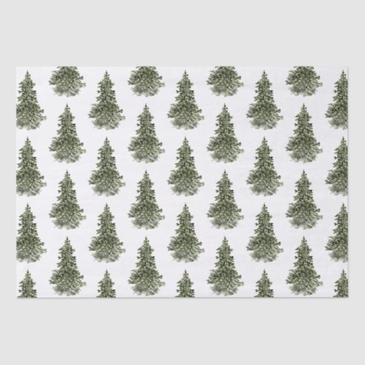 Woodland Forest Spruce Tree-weefselpapier Tissuepapier (Voorkant)