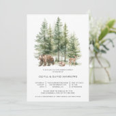 Woodland Forest Story Baby shower Kaart (Staand voorkant)