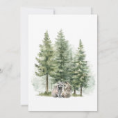 Woodland Forest Story Baby shower Kaart (Achterkant)