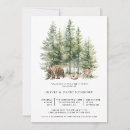Woodland Forest Story Baby shower Kaart