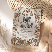 Woodland Forest Storybook Baby shower Kaart
