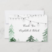Woodland, Forest String Lights, Hartelijk dank Bedankkaart (Voorkant)