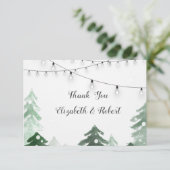 Woodland, Forest String Lights, Hartelijk dank Bedankkaart (Staand voorkant)