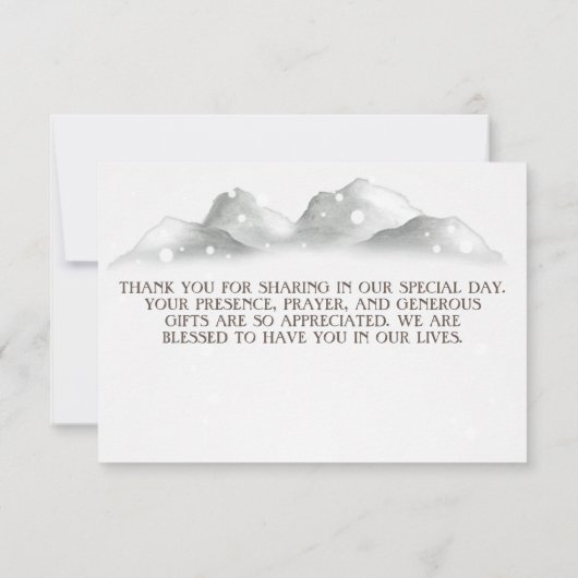 Woodland, Forest String Lights, Hartelijk dank Bedankkaart (Achterkant)