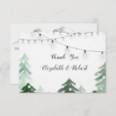 Woodland, Forest String Lights, Hartelijk dank Bedankkaart (Voorkant / Achterkant)