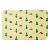 Woodland Forest Tree Pattern – Gezellig Natuur ont Badmat (Voorkant)