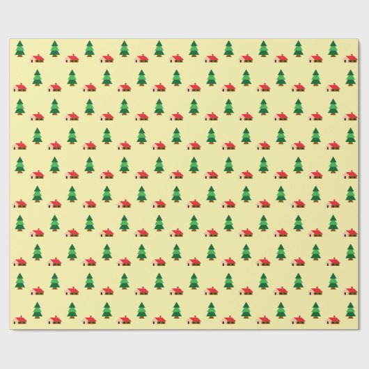Woodland Forest Tree Pattern – Gezellig Natuur ont Cadeaupapier (Vlak)