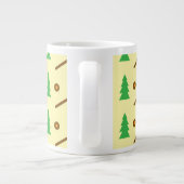 Woodland Forest Tree Pattern – Gezellig Natuur ont Grote Koffiekop (Achterkant)