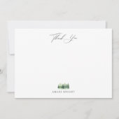 Woodland Forest Trees Hartelijk dank Notitiekaartje (Voorkant)