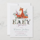 Woodland Forest tweelingvos Baby shower Kaart (Voorkant)