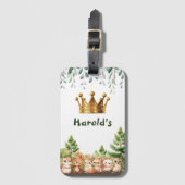 Woodland Forest Vrienden Baby Jongen Bagagelabel (Voorkant (verticaal))