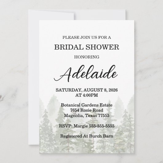 Woodland Forest Vrijgezellenfeest Green Kaart (Voorkant)