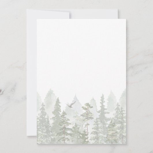 Woodland Forest Vrijgezellenfeest Green Kaart (Achterkant)