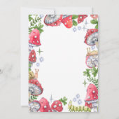 Woodland Forest Waterverf Paddenstoel Verjaardagsf Kaart (Achterkant)