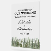 Woodland Forest Wedding Green Acryl Bord (Hoek)