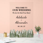 Woodland Forest Wedding Green Acryl Bord (Huwelijk)