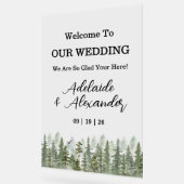 Woodland Forest Wedding Green Acryl Bord (Hoek)