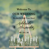 Woodland Forest Wedding Green Acryl Bord (Neutraal)