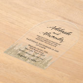 Woodland Forest Wedding Green Acryl Uitnodigingen (Laagn)