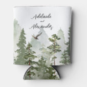 Woodland Forest Wedding Green Blikjeskoeler (Voorkant)