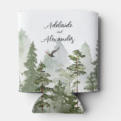 Woodland Forest Wedding Green Blikjeskoeler (Achterkant)