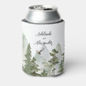 Woodland Forest Wedding Green Blikjeskoeler (Blikje Achterkant)